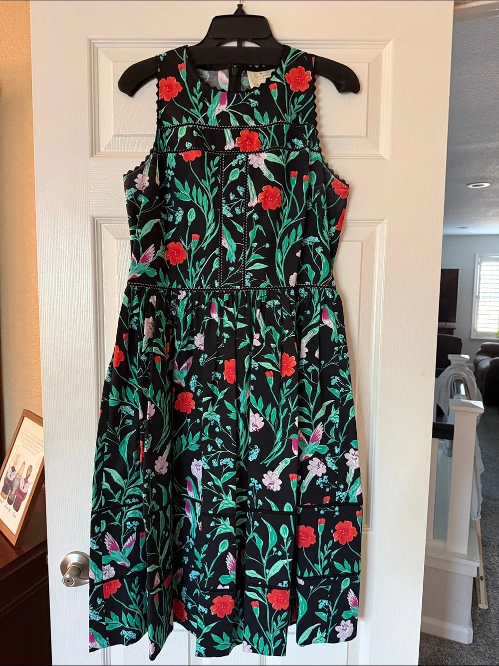 Kate Spade Jardin Poplin Hummingbird Dress